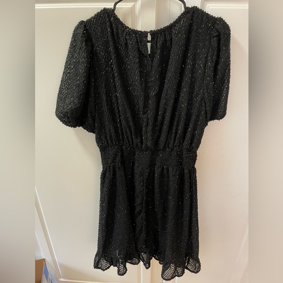 VOY NWT Textured Lurex The Festive Dress Black and Gold Size M - Picture 11 of 13